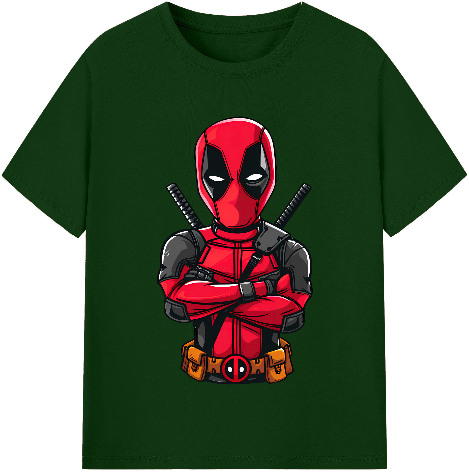 （画像用） Deadpool デッドプール 綿100％半袖Tシャツ（フロントプリント）